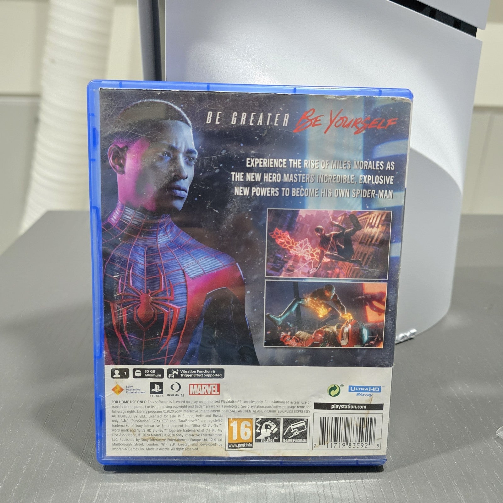 Sony PlayStation 5 PS5 Slim Disc Console 1TB White + Spider-Man Game #B 184A21