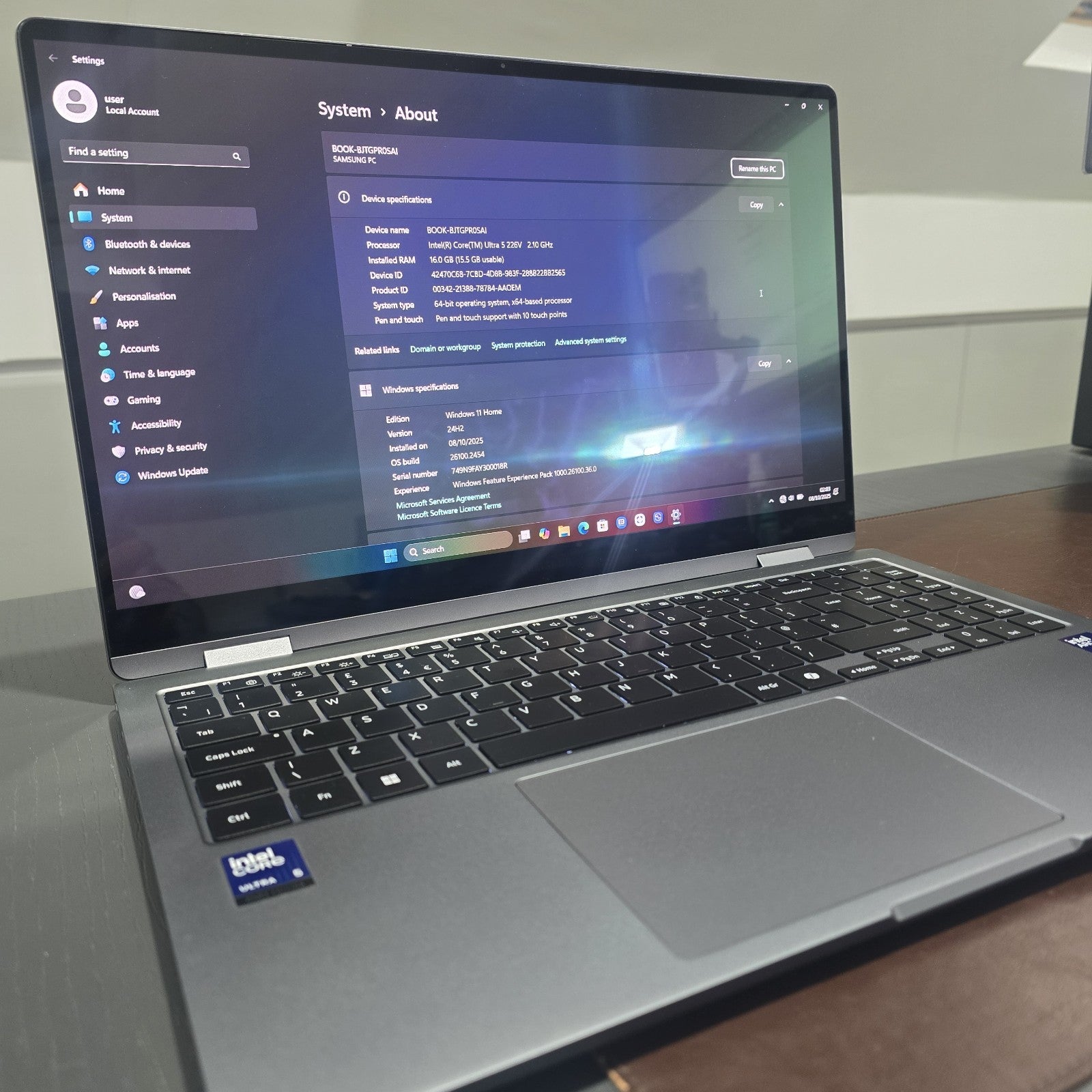 Samsung Galaxy Book5 360 256GB Gray Grade A Excellent Condition #106B9