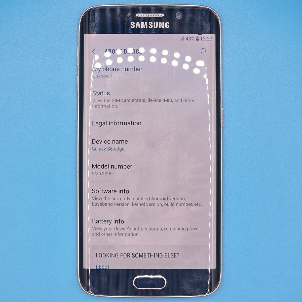 Samsung Galaxy S6 Edge 32GB Navy (Unlocked) Grade B – FREE POST Small Screen Dot3