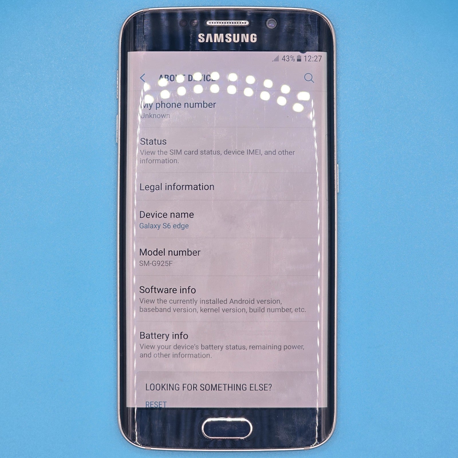 Samsung Galaxy S6 Edge 32GB Navy (Unlocked) Grade B – FREE POST Small Screen Dot3