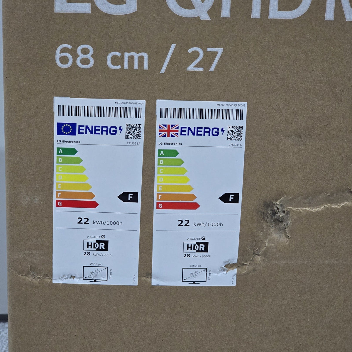 LG 27U631A-B 27" QHD IPS LCD 100Hz Monitor Black Grade A 249A2
