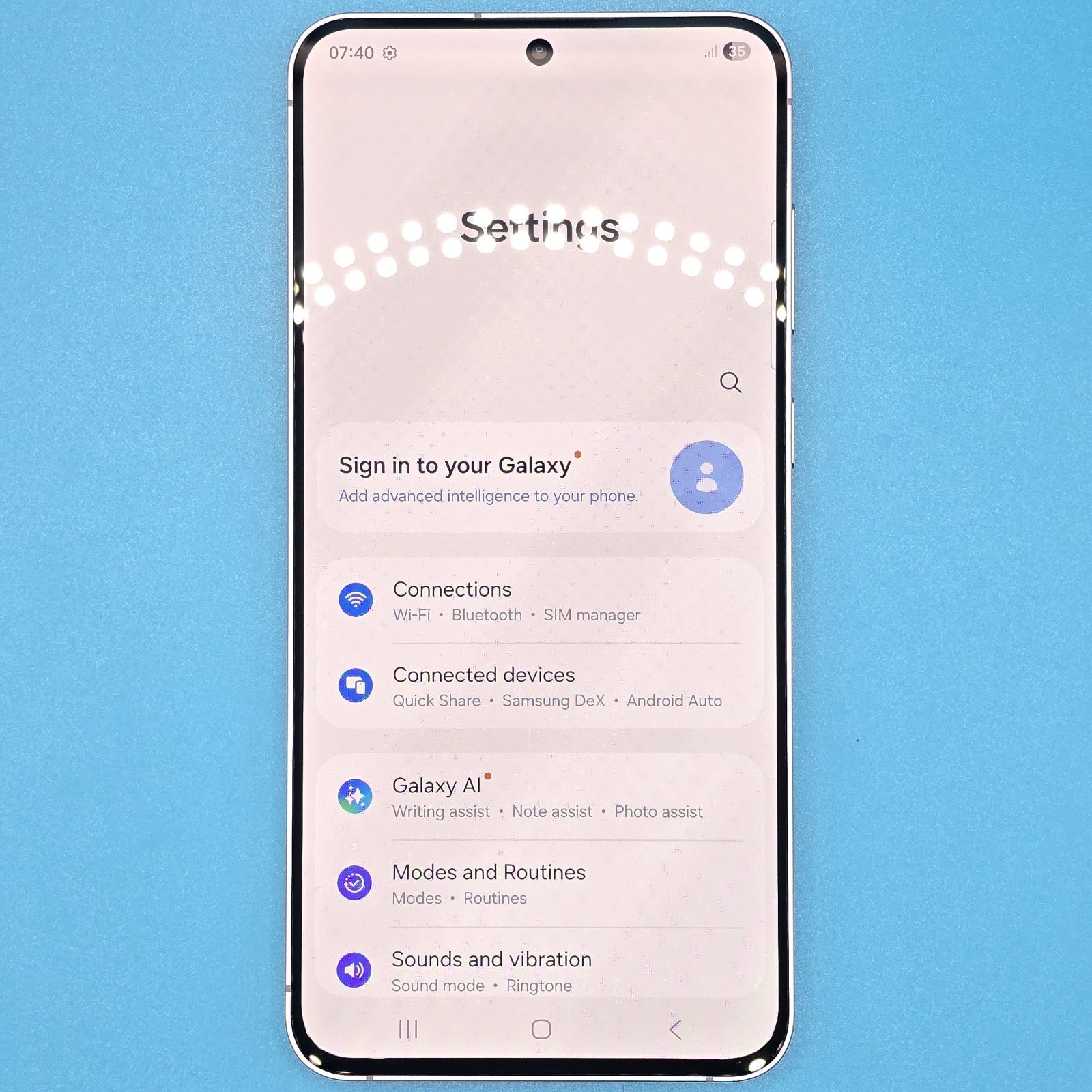 Samsung Galaxy S25 FE Navy 6.7" SM-S731B 8GB RAM 256GB Unlocked For Parts 155E4