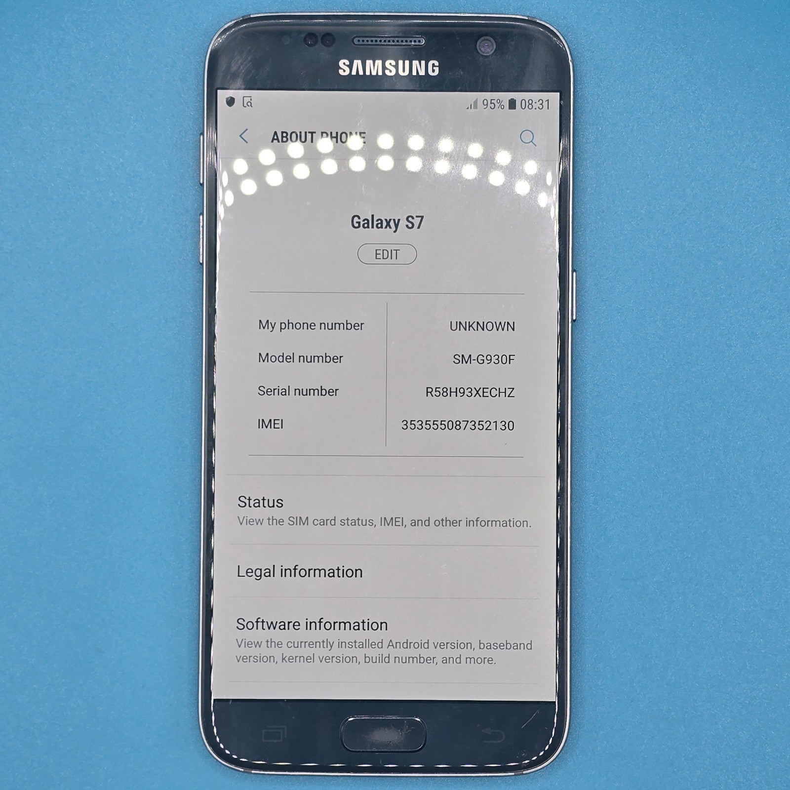 Samsung Galaxy S7 G930F 32GB Black Unlocked  Grade B  FREE POSTAGE2