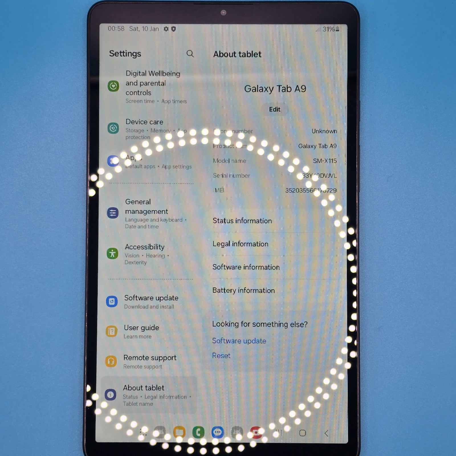 Samsung Galaxy Tab A9 4GB RAM 64GB Wifi & 4G Graphite SMX115 8.7" Grade A6