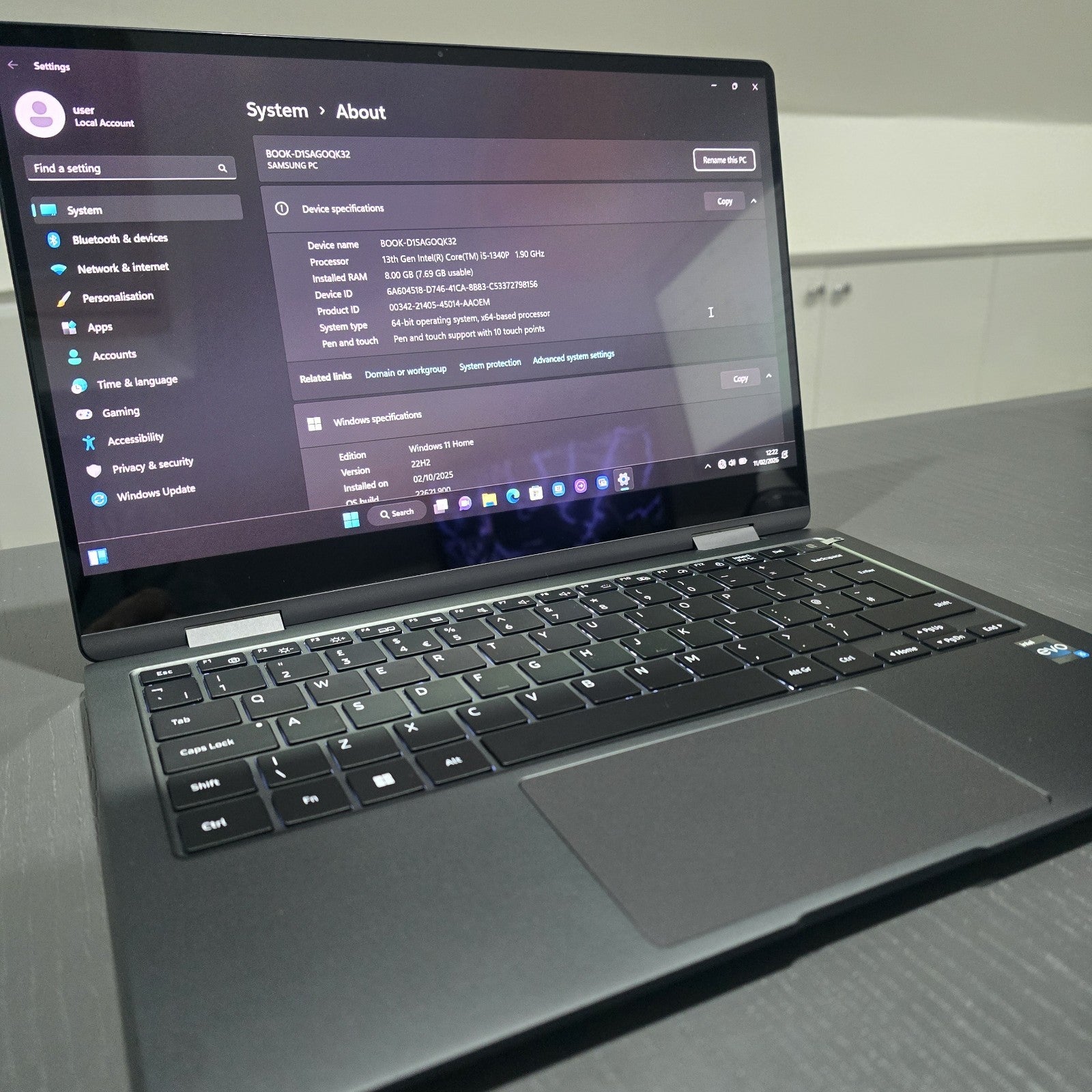 Samsung Galaxy Book3 360 i5 8GB 256GB SSD 13.3" Touch AMOLED Grey W11 #A 121I7