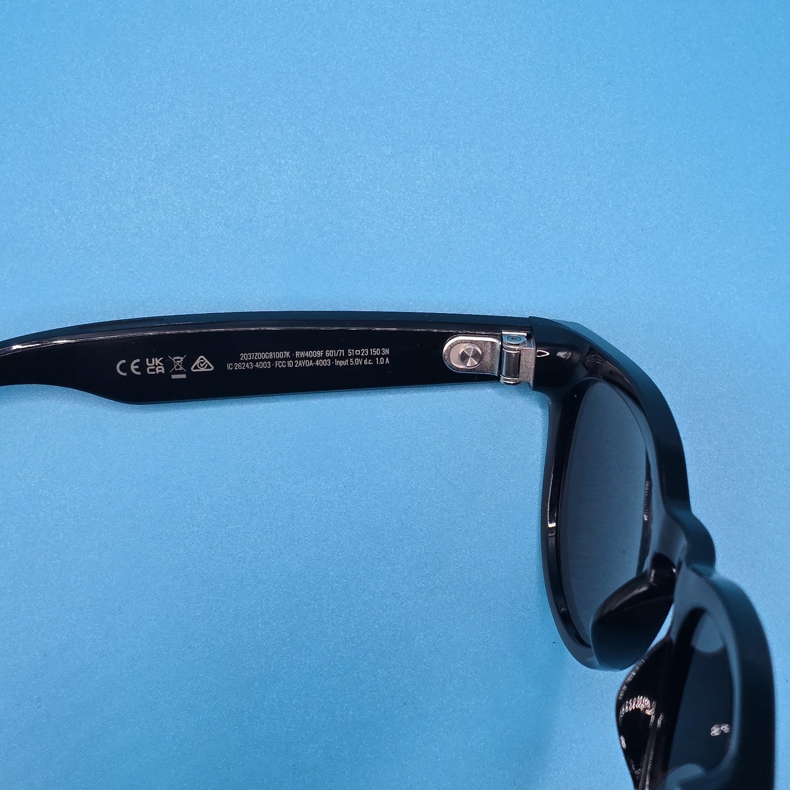 Ray-Ban Meta Smart Glasses Headliner Low Bridge Shiny Black G15 Green #A 198A5