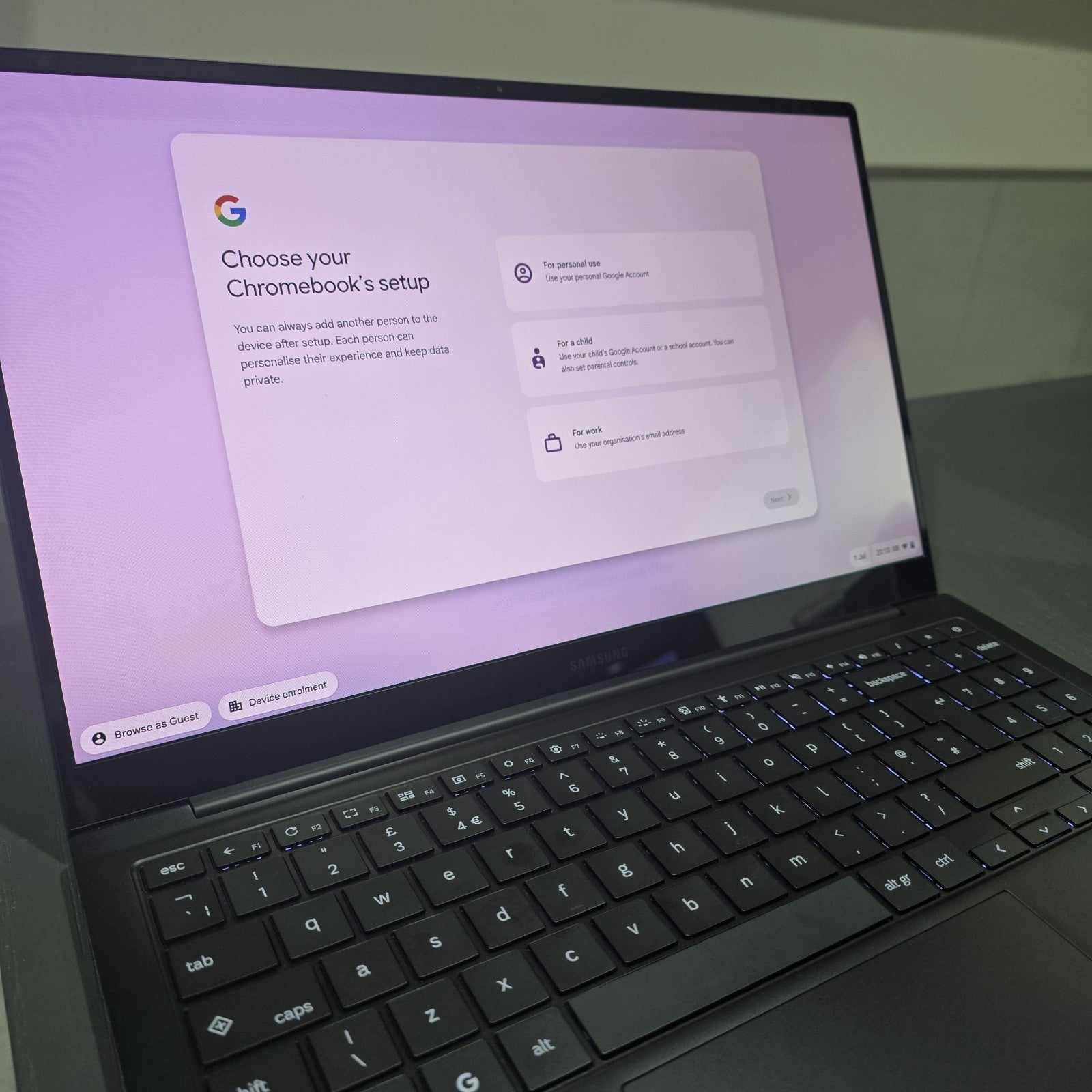 Samsung Galaxy Chromebook Plus 15.6" AMOLED Laptop Intel Core 5 8GB 256GB #B 12415