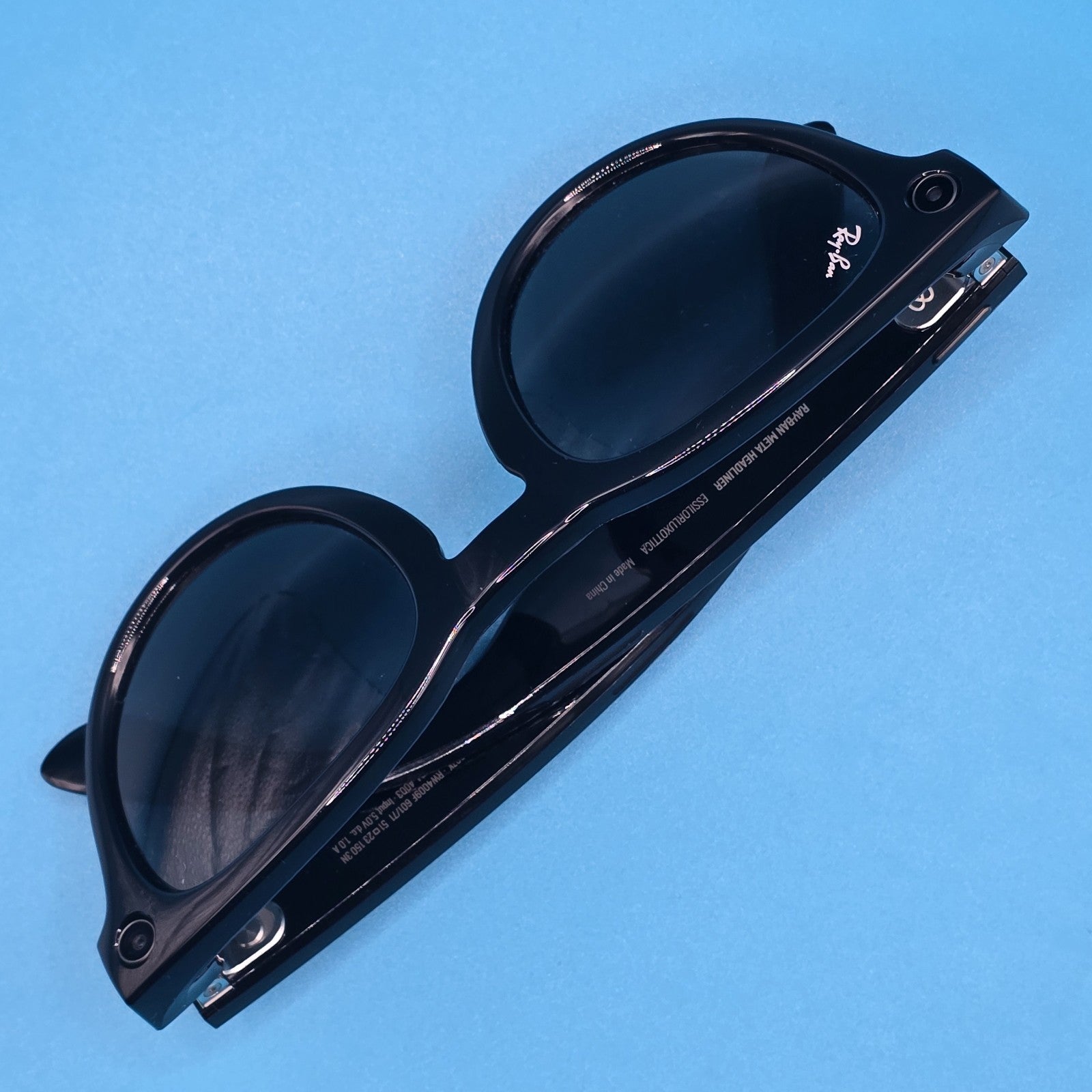 Ray-Ban Meta Smart Glasses Headliner Low Bridge Shiny Black G15 Green #A 198A1