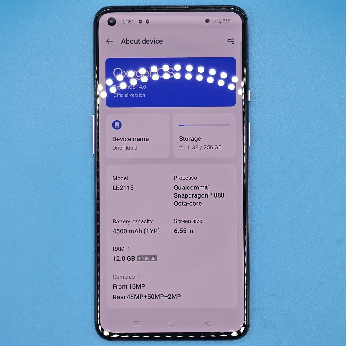 OnePlus 9  256GB  Winter Mist (Unlocked) Grade B Battery Issue Free Postage6