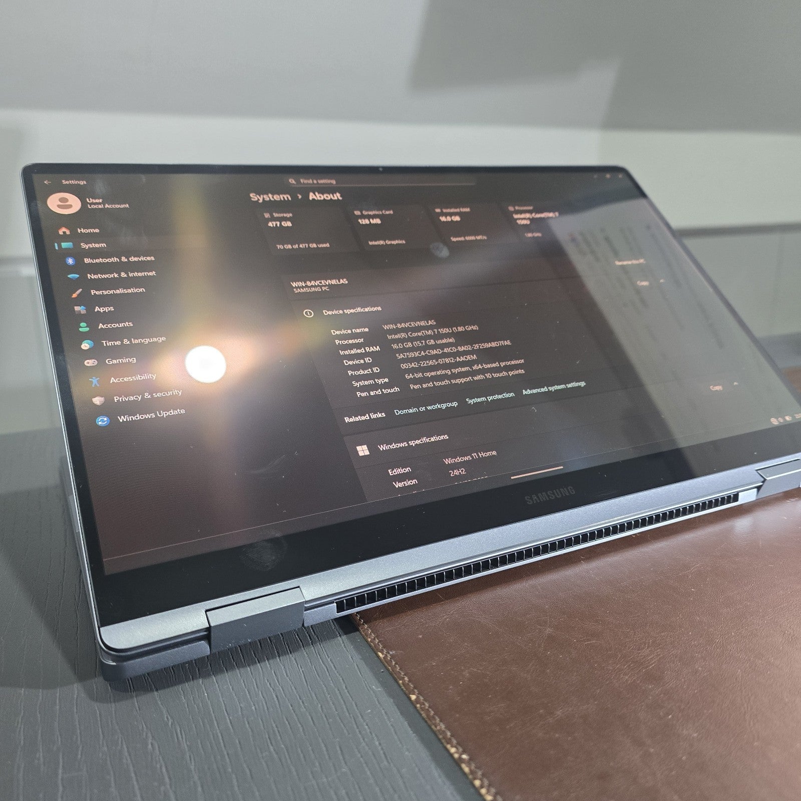 SAMSUNG Galaxy Book4 360 512GB 15.6" 2 in 1 Laptop  Intel Core 7 Grey #A 107A6