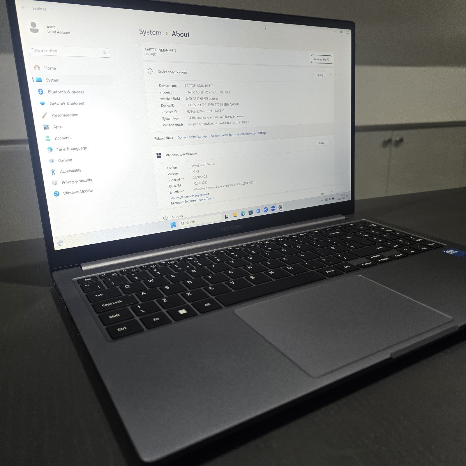 Samsung Galaxy Book4 512GB Gray Grade A Core 7 15.6” 2025 #120A10