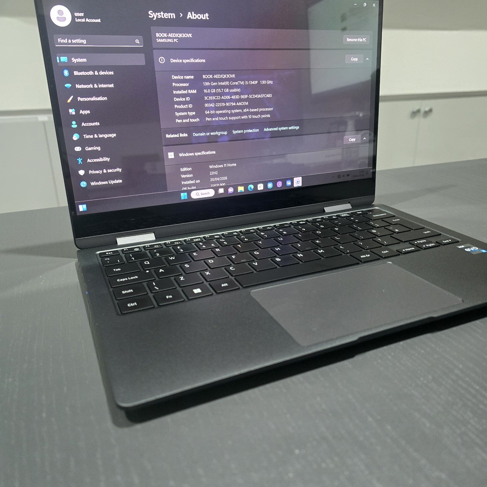 Samsung Galaxy Book3 360 15.6" Laptop Intel i5-1340 16GB 512GB Graphite #A 121F5