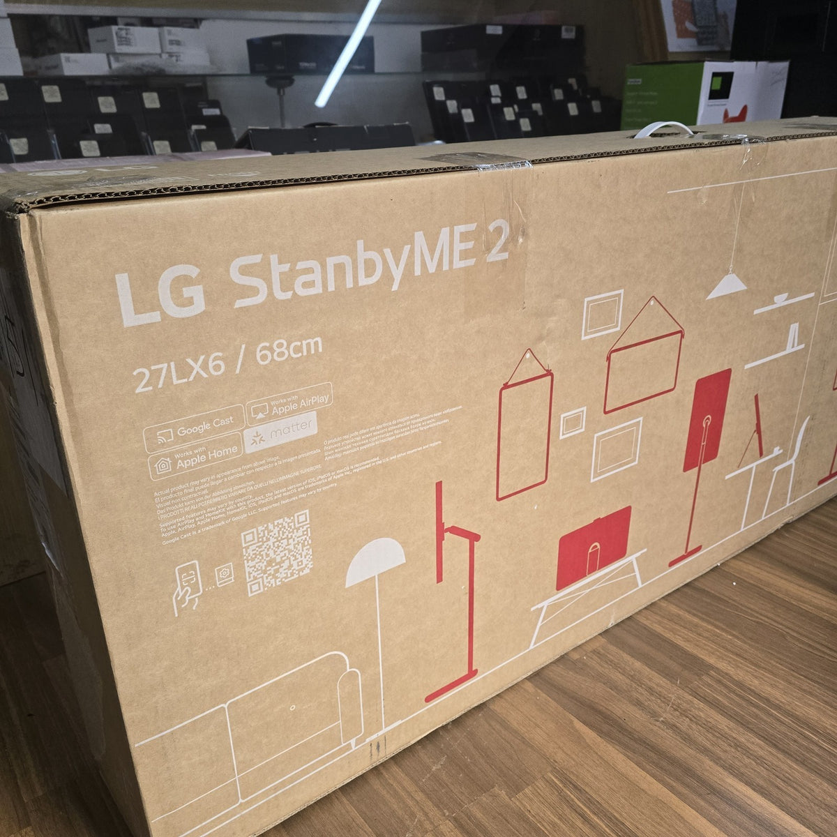 LG StanbyME 2 27LX6TDGA 27" QHD Portable Touchscreen Stand White Grade A 242A1