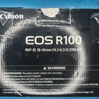 Canon Digital Camera EOS R100 18-45mm Lenses 4K UHD 24.1MP Black Boxed #A 191A17