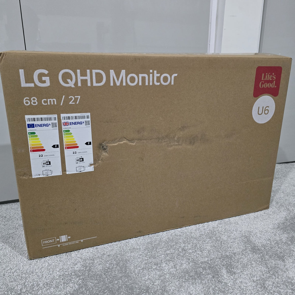 LG 27U631A-B 27" QHD IPS LCD 100Hz Monitor Black Grade A 249A0
