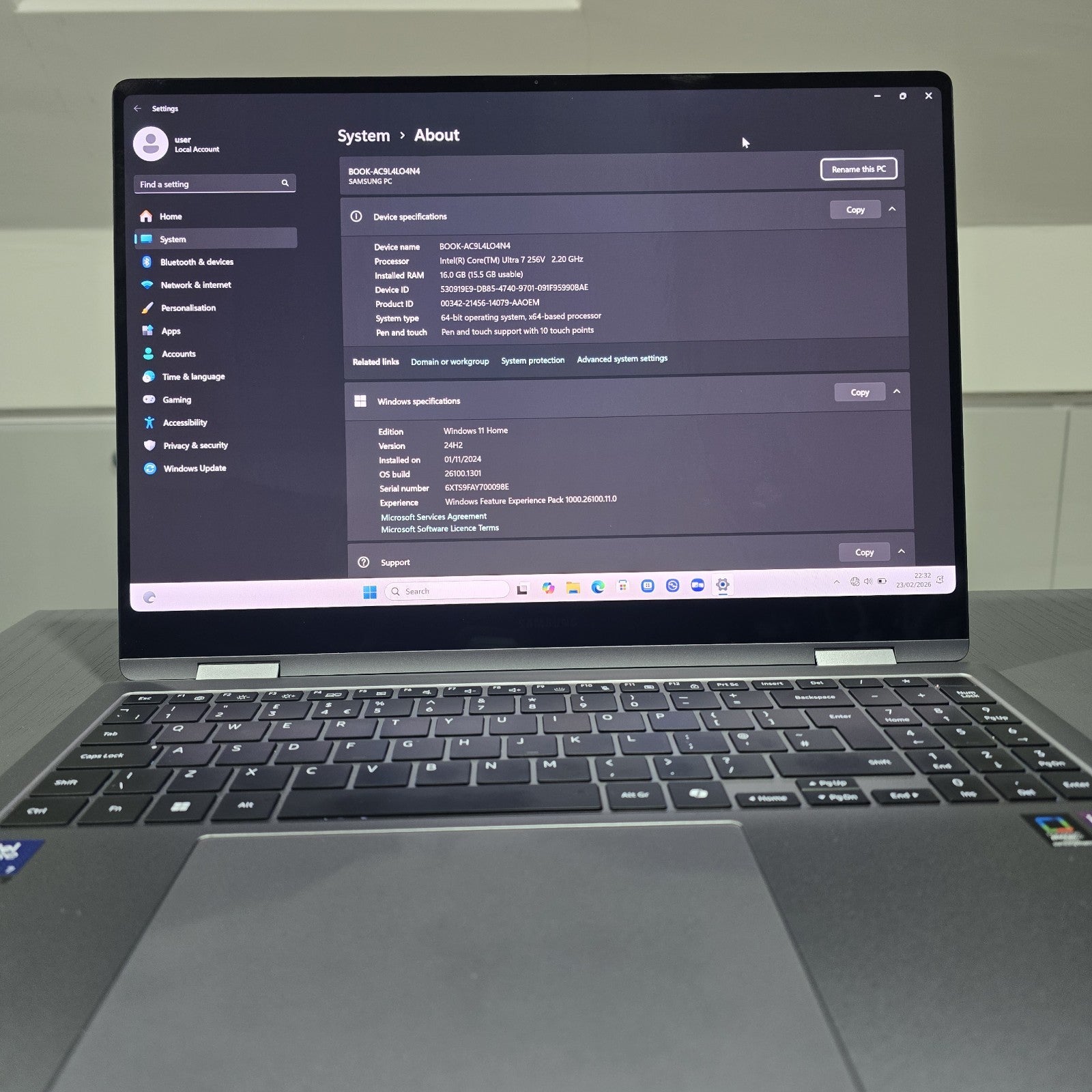 SAMSUNG Galaxy Book5 Pro 360 16" 2 in 1 Laptop Intel Core Ultra 7 Grade B 129A12