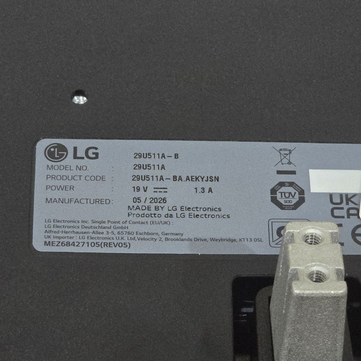 LG 29U511A-B 29" UltraWide IPS 100Hz WFHD Monitor Black Grade A 245A13