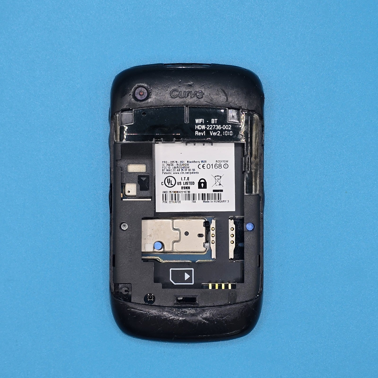 BlackBerry Curve 8520 256MB Black Untested For Parts Free Post READ DESCRIPTION2