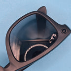 Ray-Ban Meta Wayfarer Smart Glasses Black Polarized Gradient Graphite #A 197A3