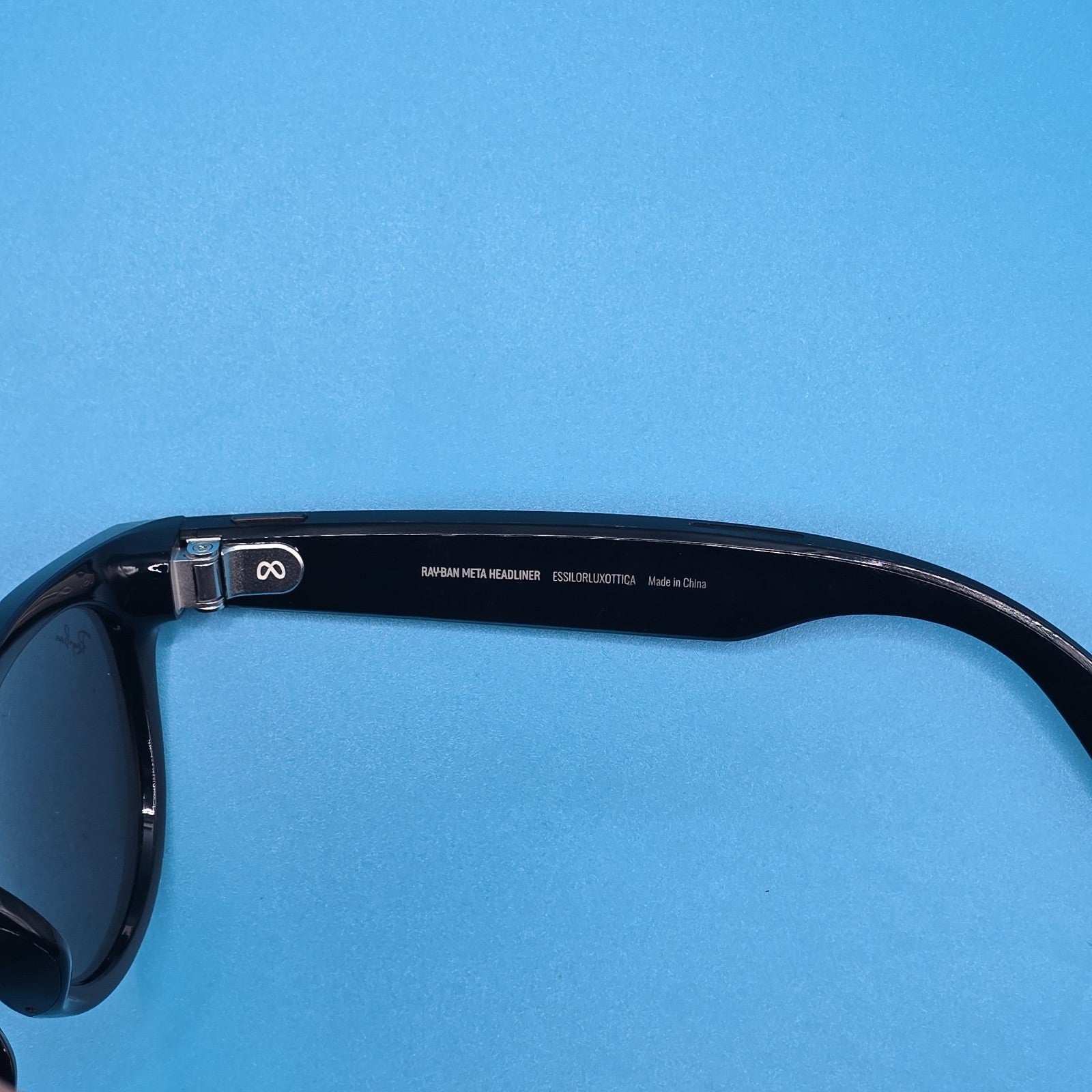 Ray-Ban Meta Smart Glasses Headliner Low Bridge Shiny Black G15 Green #A 198A6