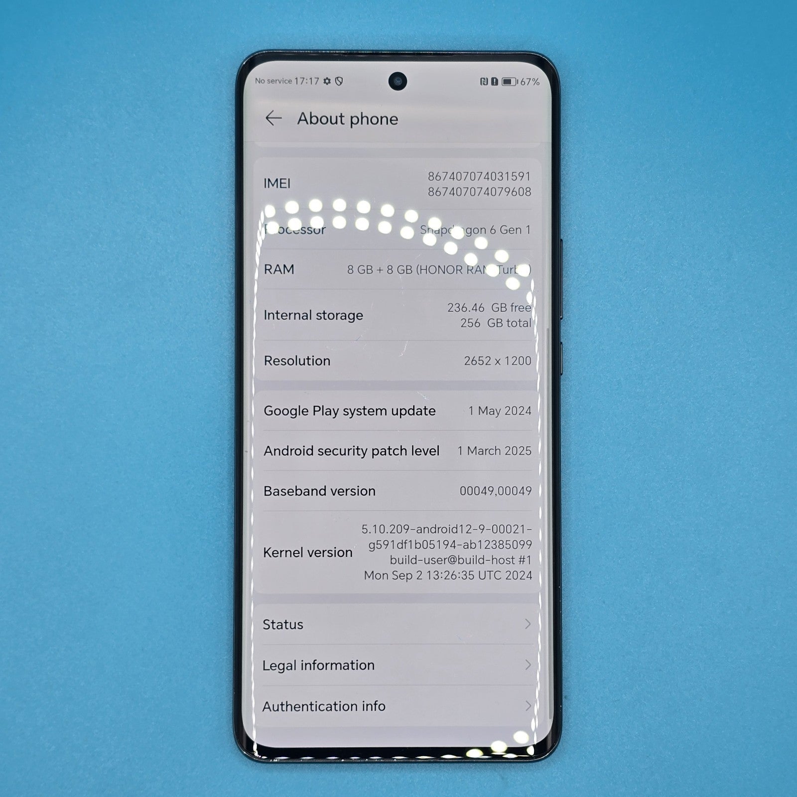 HONOR Magic6 Lite 5G Green 256GB 8GB + 8GB (HONOR RAM Turbo) Unlocked #B 225A4