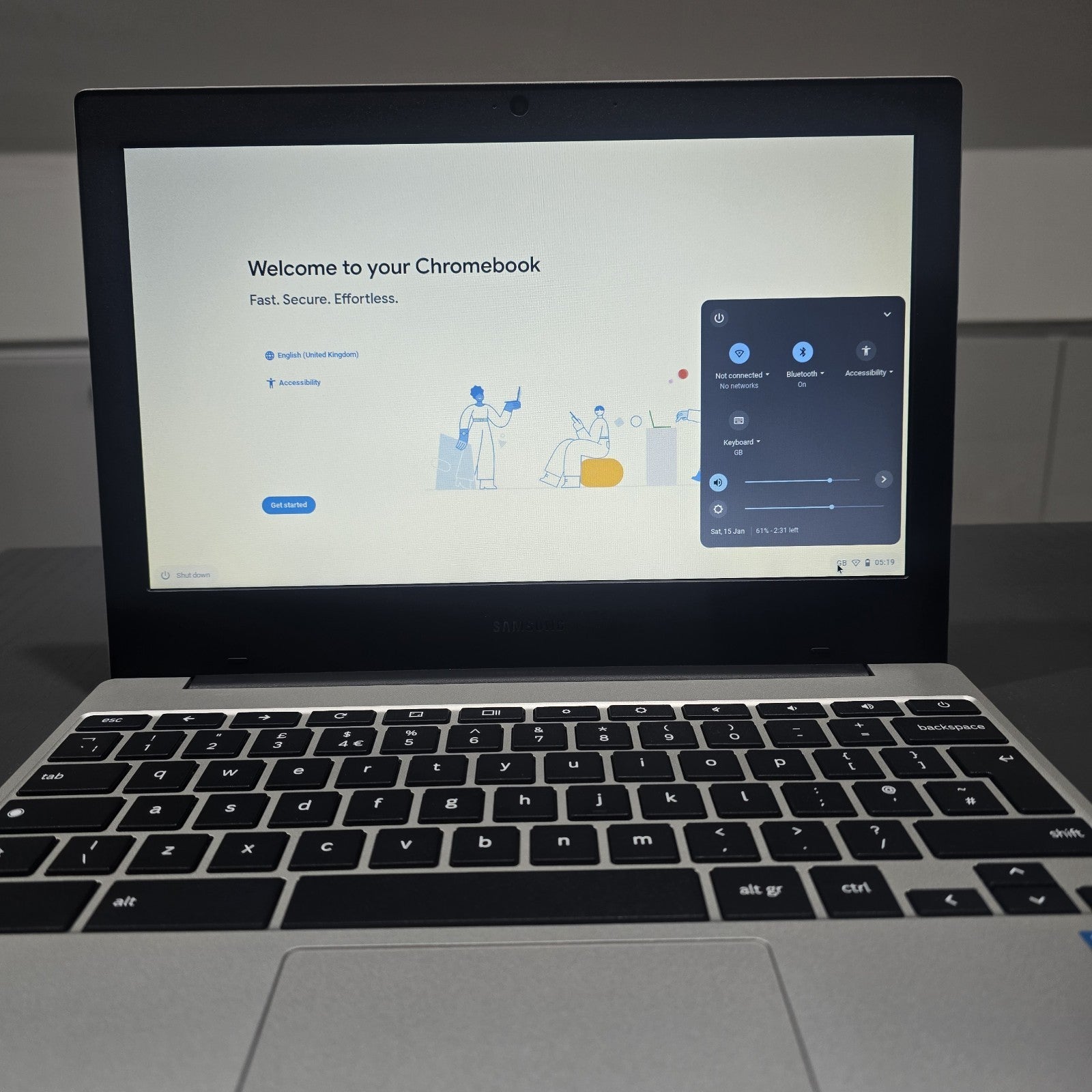 Samsung Galaxy Chromebook Go 11.6" 4GB 64GB Silver Grade A #123B13