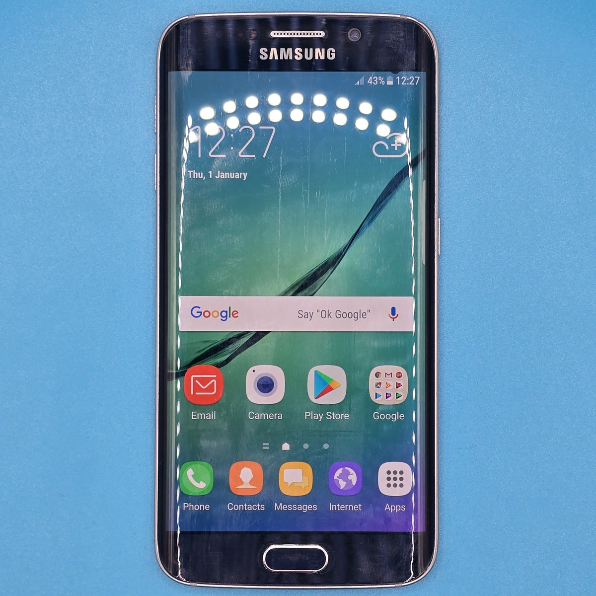 Samsung Galaxy S6 Edge 32GB Navy (Unlocked) Grade B – FREE POST Small Screen Dot0