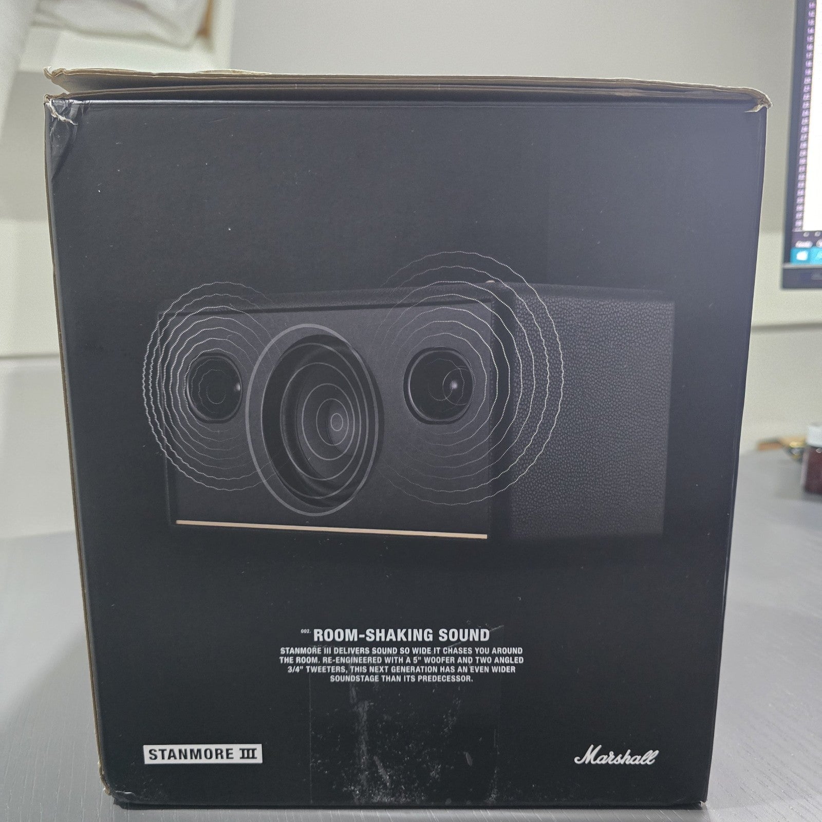 Marshall Stanmore III Bluetooth Speaker Black Home Wireless Audio #A 211A14