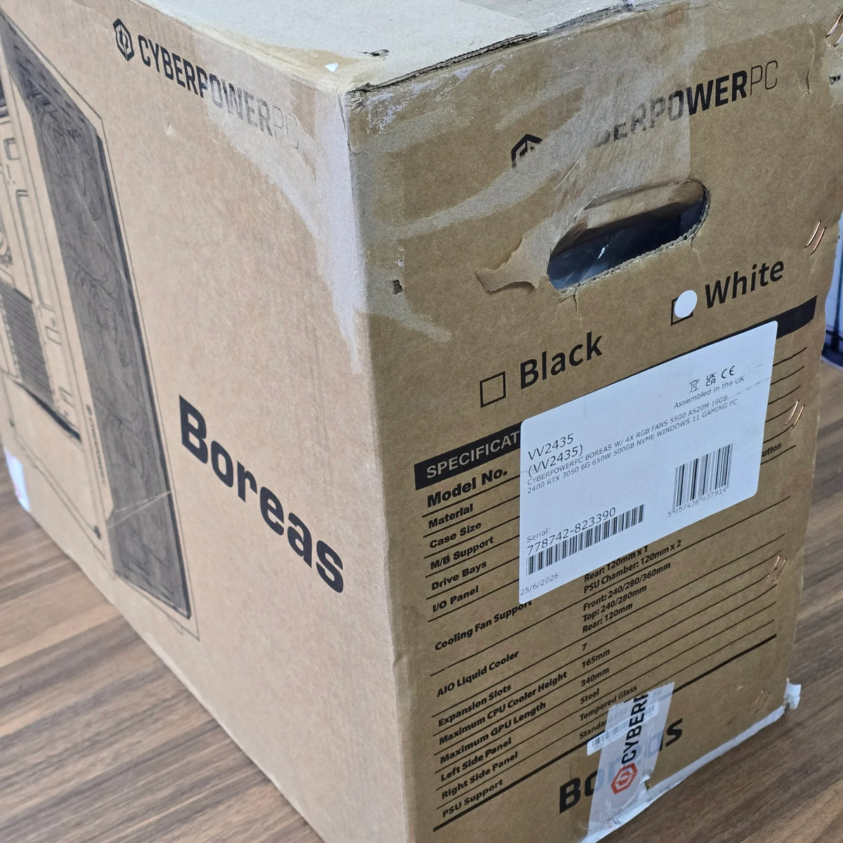 CyberPowerPC VV2435 AMD Ryzen 5 5500 RTX 3050 500GB SSD 16GB DDR4 Grade A — photo 2